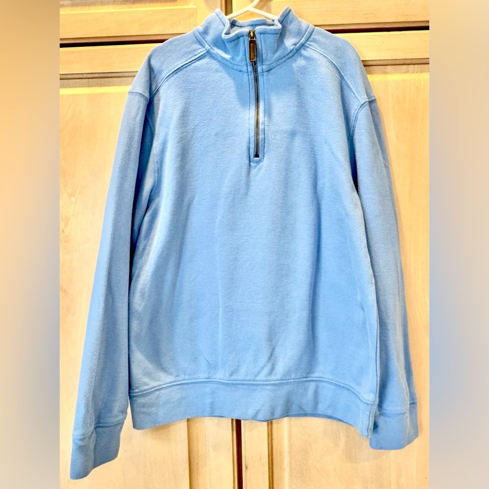 Tommy Bahama Boys Blue Half-Zip Pique Sweater